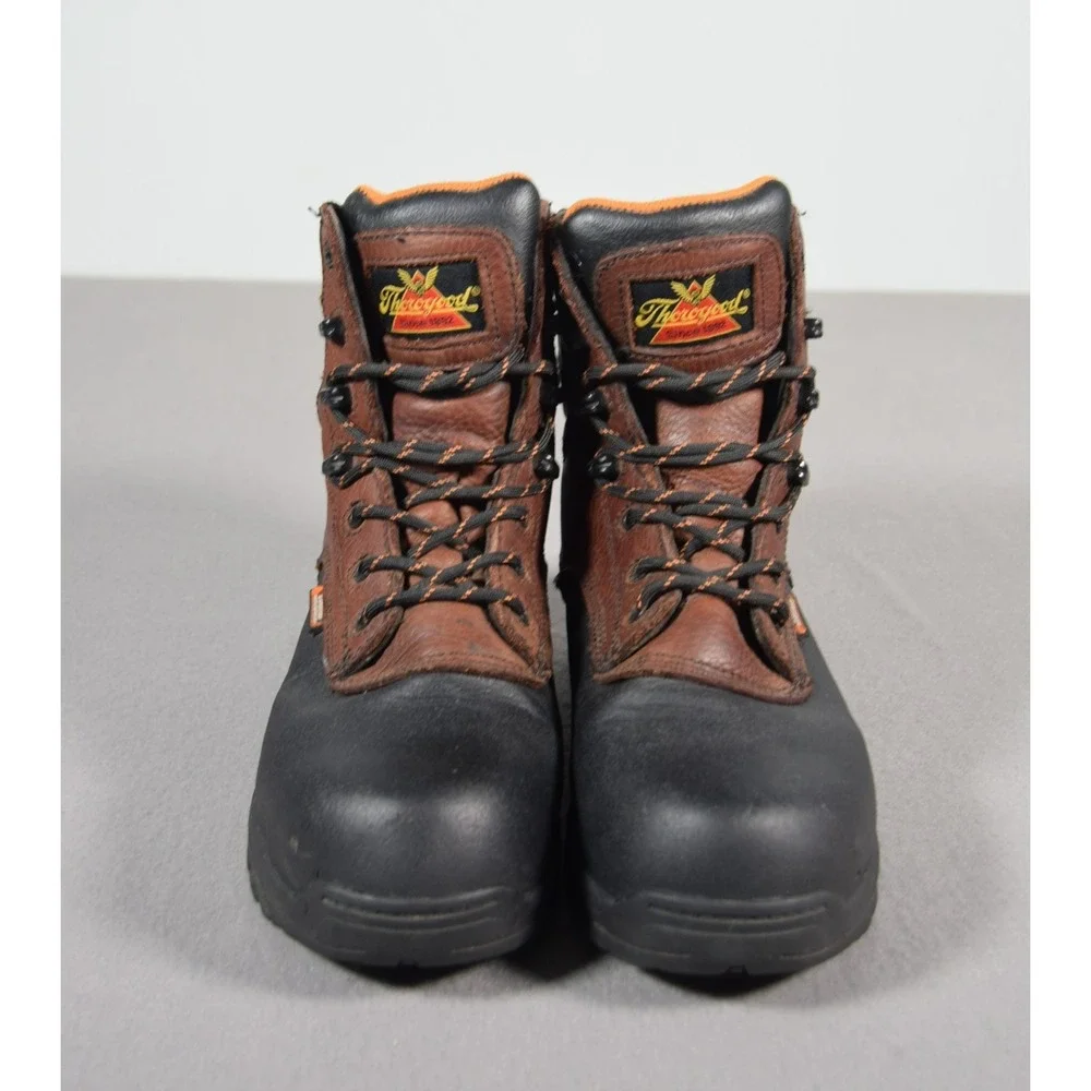 Thorogood Mens 7 W Brown Leather Waterproof Safety Toe Crossover Boots 804-4808